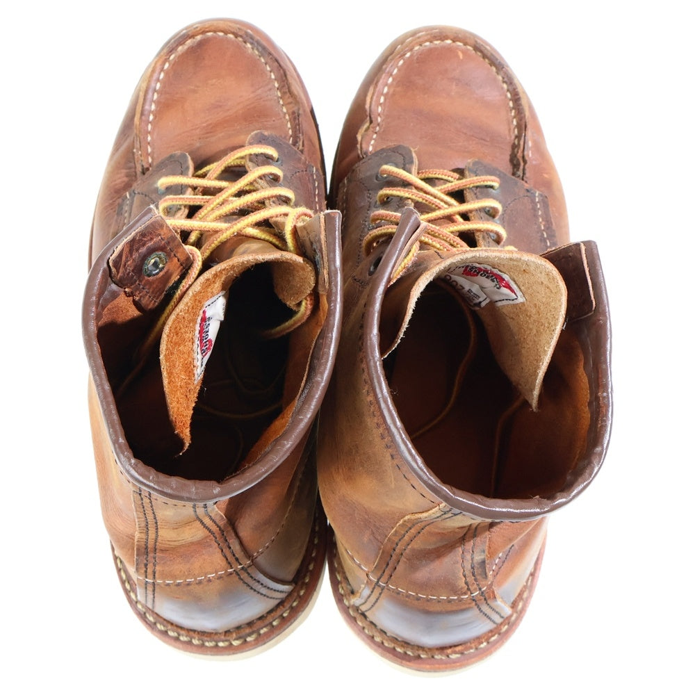 RED WING(レッド ウイング) 6INCH CLASSIC WORK MOC TOE 現行タグ クラシック ワーク モックトゥ レザー レースアップブーツ ブラウン 1907