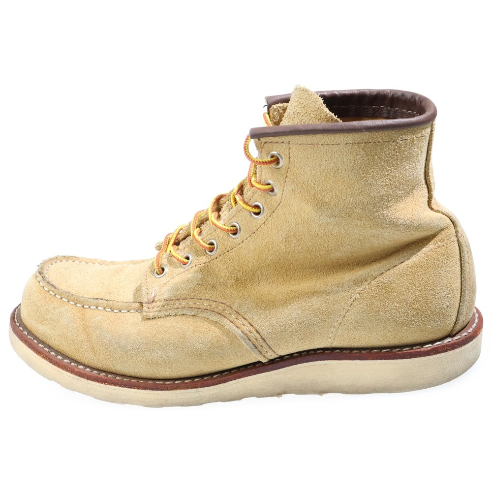 RED WING(レッド ウイング) 6INCH CLASSIC MOC TOE 現行タグ クラシック モックトゥ スエード レースアップブーツ ベージュ 8833
