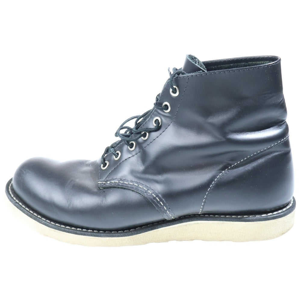 RED WING(レッド ウイング) 6INCH CLASSIC ROUND BOOTS クラシック ラウンド レザー レースアップブーツ ブラック 8165