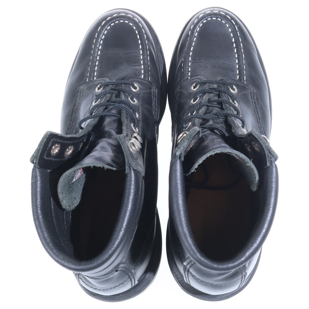 RED WING(レッド ウイング) SUPERSOLE 6INCH MOC TOE 現行タグ スーパーソール モックトゥ レザー レースアップブーツ ブラック 8133