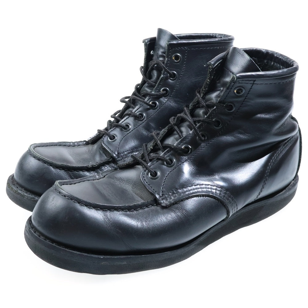 RED WING(レッド ウイング) 6INCH CLASSIC MOC TOE ALL BLACK MODEL 現行タグ クラシック モックトゥ オールブラックモデル レザー レースアップブーツ ブラック 8137