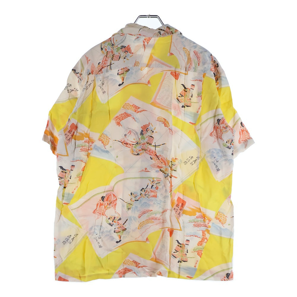 SUN SURF(サンサーフ) HAWAIIAN SHIRT BATTLE IN THE GENPEI WAR 源平合戦 総柄 レーヨン アロハ 半袖シャツ ピンク SS36029