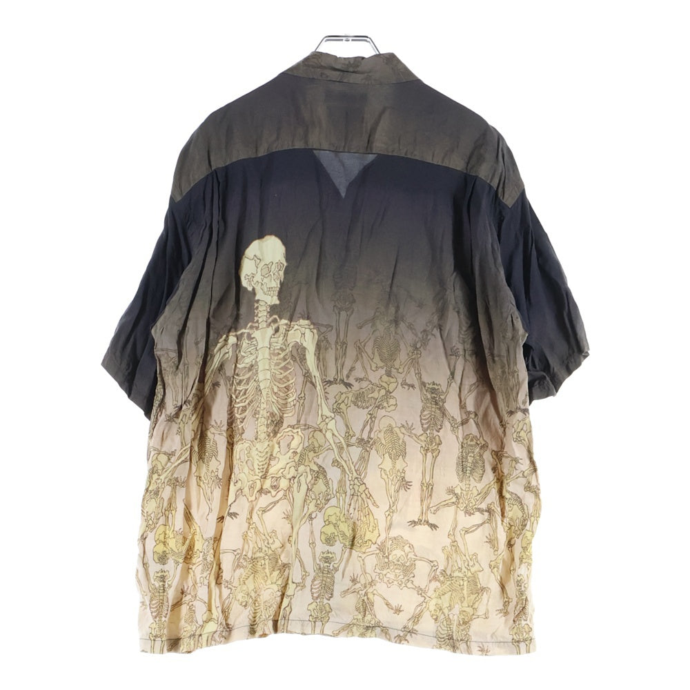 SUN SURF(サンサーフ) ×河鍋暁斎 SPECIAL EDITION 画鬼 狂斎 スペシャルエディション 総柄 レーヨン アロハ 半袖シャツ ブラック/ホワイト SS39129