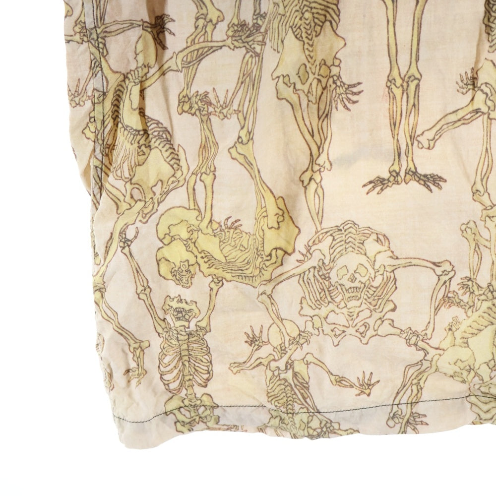 SUN SURF(サンサーフ) ×河鍋暁斎 SPECIAL EDITION 画鬼 狂斎 スペシャルエディション 総柄 レーヨン アロハ 半袖シャツ ブラック/ホワイト SS39129