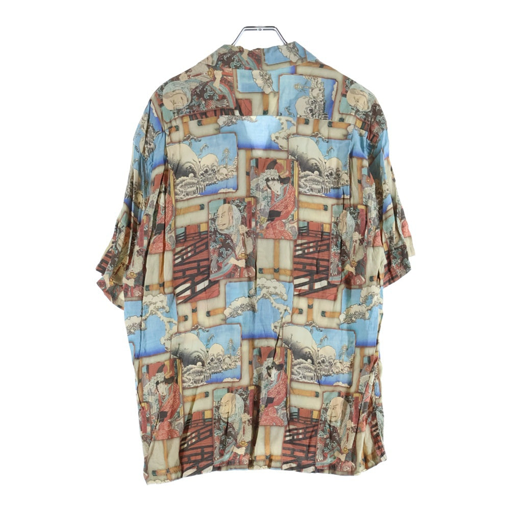 SUN SURF(サンサーフ) ×歌川広重 SPECIAL EDITION 平清盛怪異を見る図 スペシャルエディション 総柄 レーヨン アロハ 半袖シャツ ベージュ SS39131