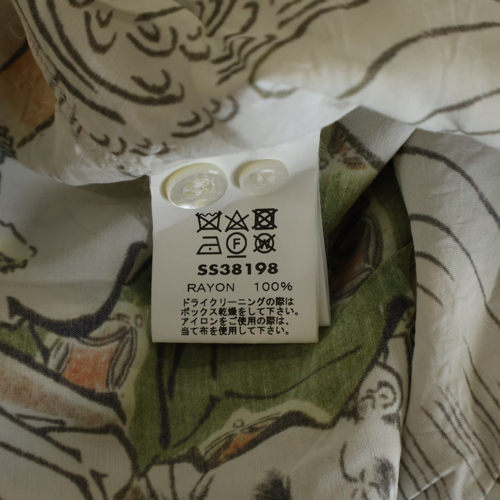 SUN SURF(サンサーフ) ×葛飾北斎 SPECIAL EDITION 宝船の七福神 スペシャルエディション 総柄 レーヨン アロハ 半袖シャツ アイボリー SS38198