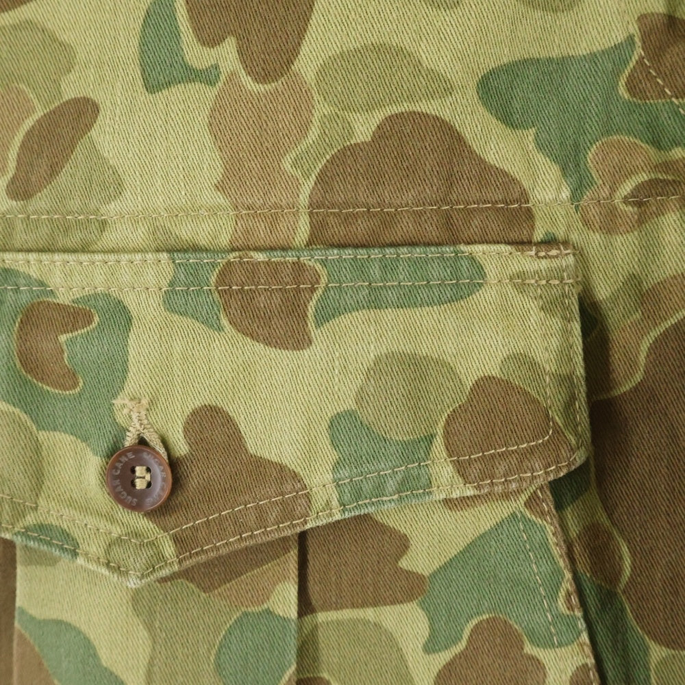 SUGAR CANE(シュガーケーン) 迷彩 カーゴポケット ダブルライニング ミリタリーベスト カーキ