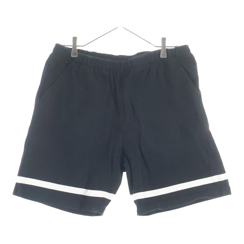 BARBARIAN(バーバリアン) リブライン スウェット ショート ハーフパンツ ショーツ ブラック