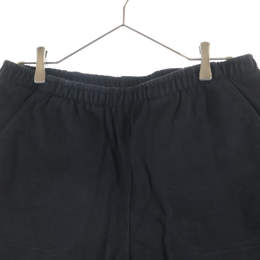 BARBARIAN(バーバリアン) リブライン スウェット ショート ハーフパンツ ショーツ ブラック