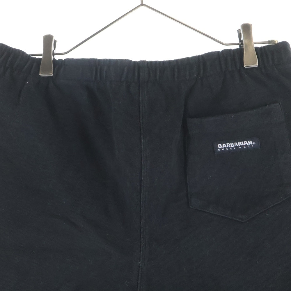 BARBARIAN(バーバリアン) リブライン スウェット ショート ハーフパンツ ショーツ ブラック