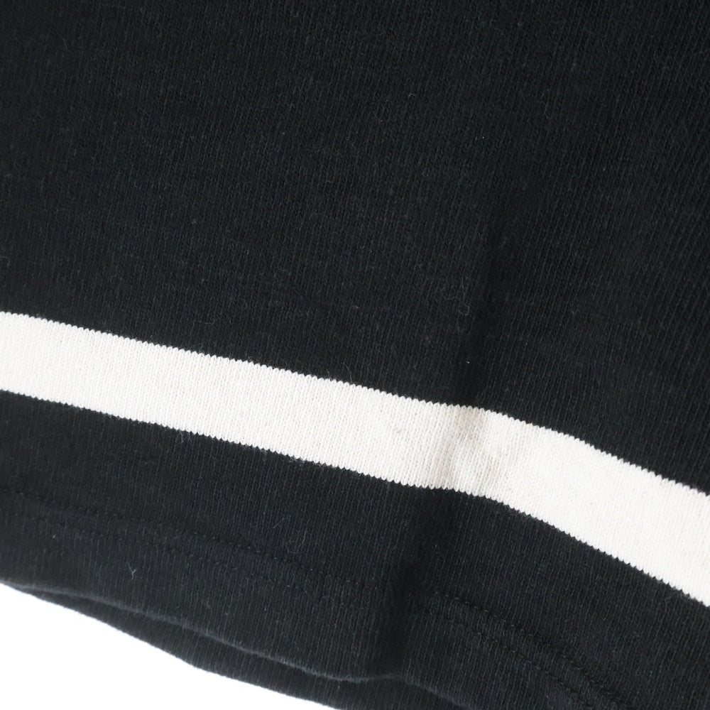 BARBARIAN(バーバリアン) リブライン スウェット ショート ハーフパンツ ショーツ ブラック