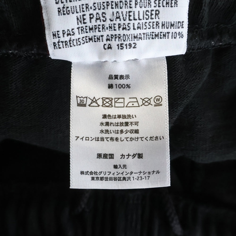 BARBARIAN(バーバリアン) リブライン スウェット ショート ハーフパンツ ショーツ ブラック