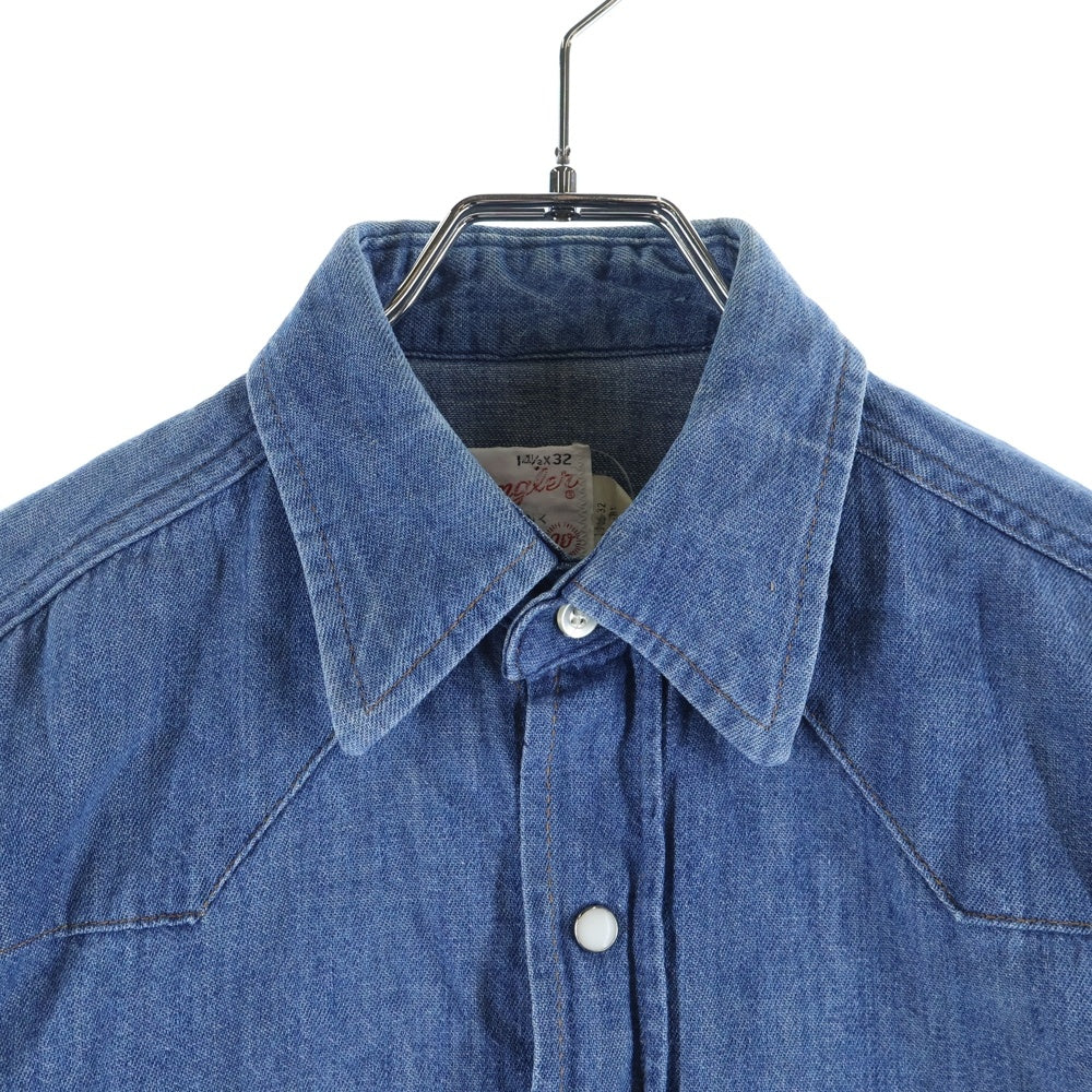 Wrangler(ラングラー) 70S VINTAGE 27MW ヴィンテージ 白タグ デニム ウエスタンシャツ インディゴ