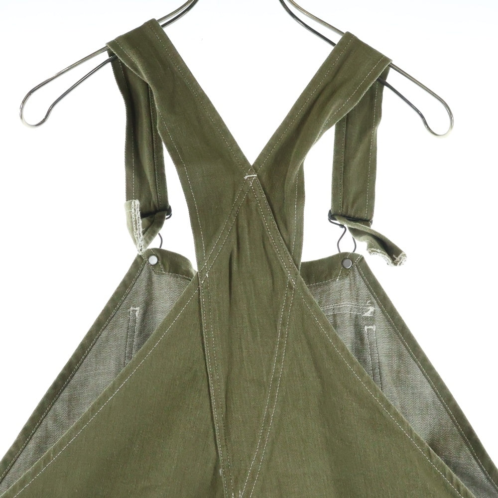NO BRAND(ノーブランド) DAPPER'S STANDARD BIB OVERALLS WITH WW2 ダッパーズ スタンダード ビブ デニム オーバーオール グリーン 1663