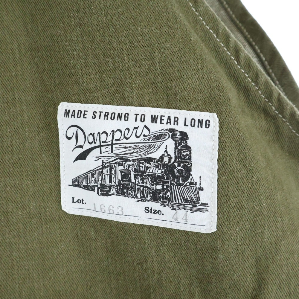 NO BRAND(ノーブランド) DAPPER'S STANDARD BIB OVERALLS WITH WW2 ダッパーズ スタンダード ビブ デニム オーバーオール グリーン 1663