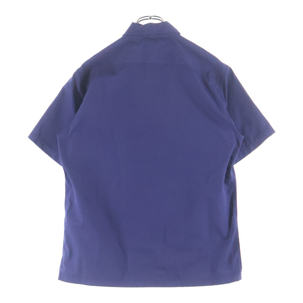 SUGAR CANE(シュガーケーン) フロントボタン 2ポケット 半袖ワークシャツ ネイビー