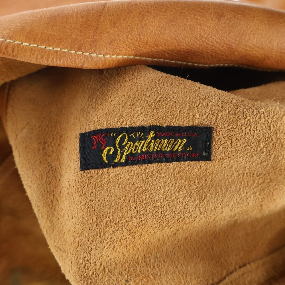 SUGAR CANE(シュガーケーン) ×MISTER FREEDOM COWHIDE LEATHER CAMPUS JACKET ミスターフリーダム カウハイド レザージャケット ブラウン