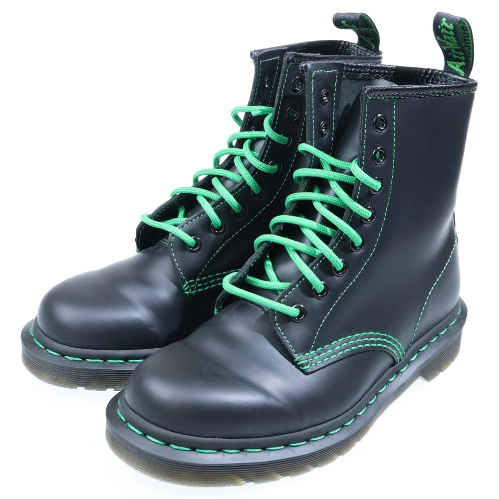 Dr.Martens(ドクターマーチン) CORE 1460 GS BLACK SMOOTH コア 8ホール グリーンステッチ スムースレザー レースアップ ブーツ ブラック