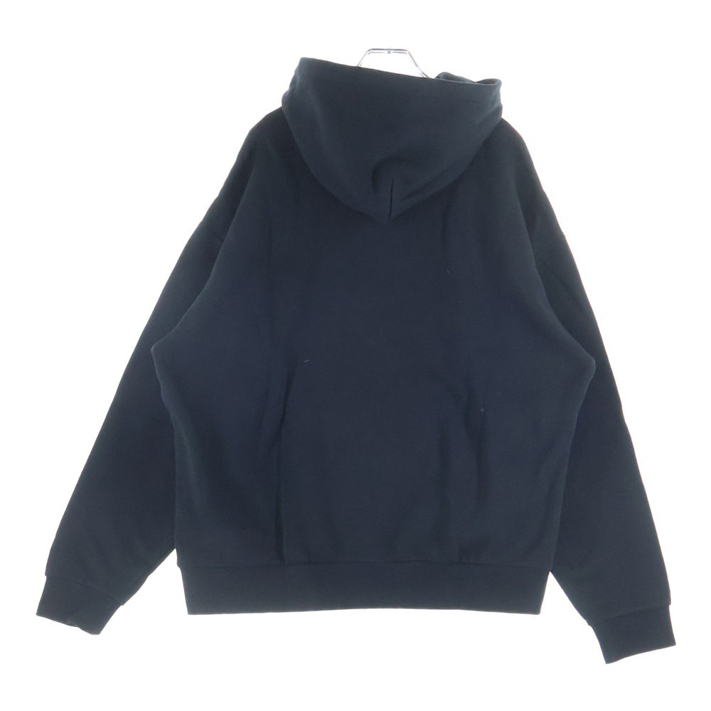 AWAKE NY(アウェイク ニューヨーク) 23AW ロゴ刺繍 スウェット プルオーバーパーカー ブラック AWK-FW23-HD001