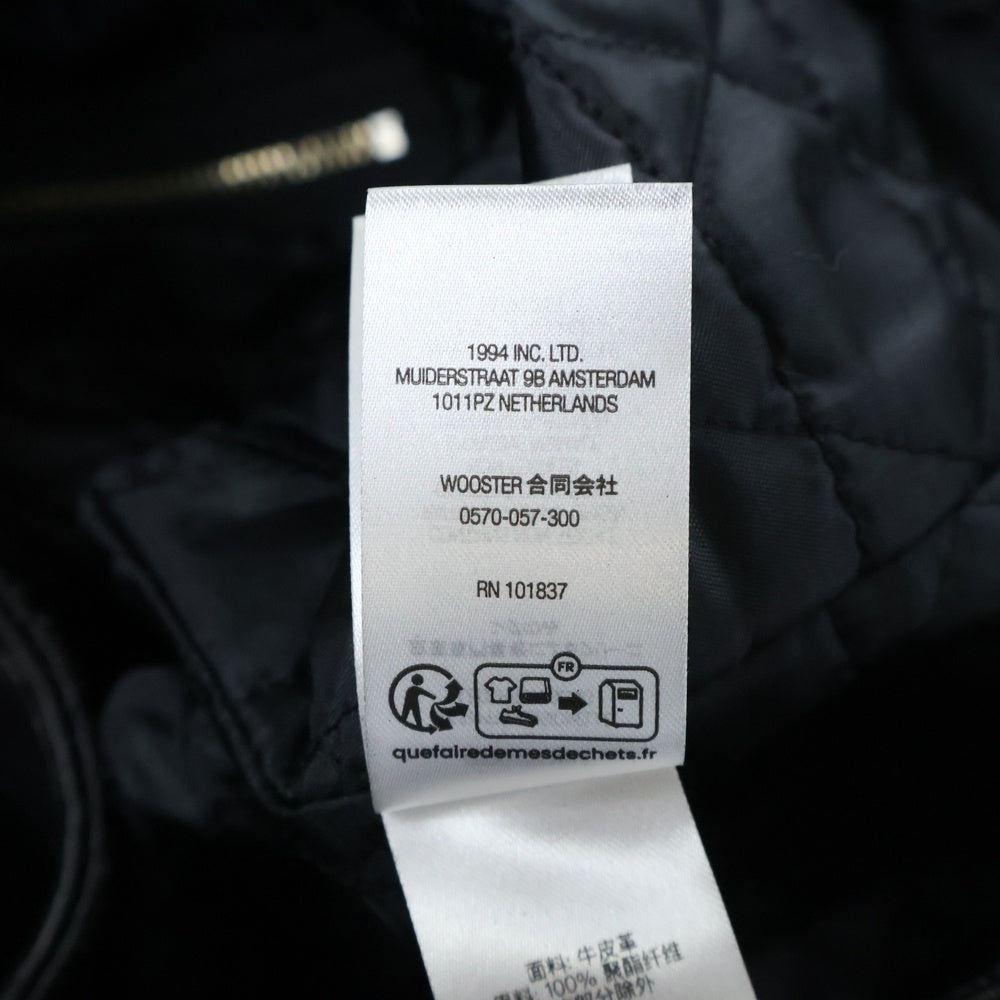 SUPREME(シュプリーム) 23AW ×Blackmeans Painted Leather Motorcycle Jacket ブラックミーンズ ペインテッド レザー モーターサイクル ジャケット ブラック