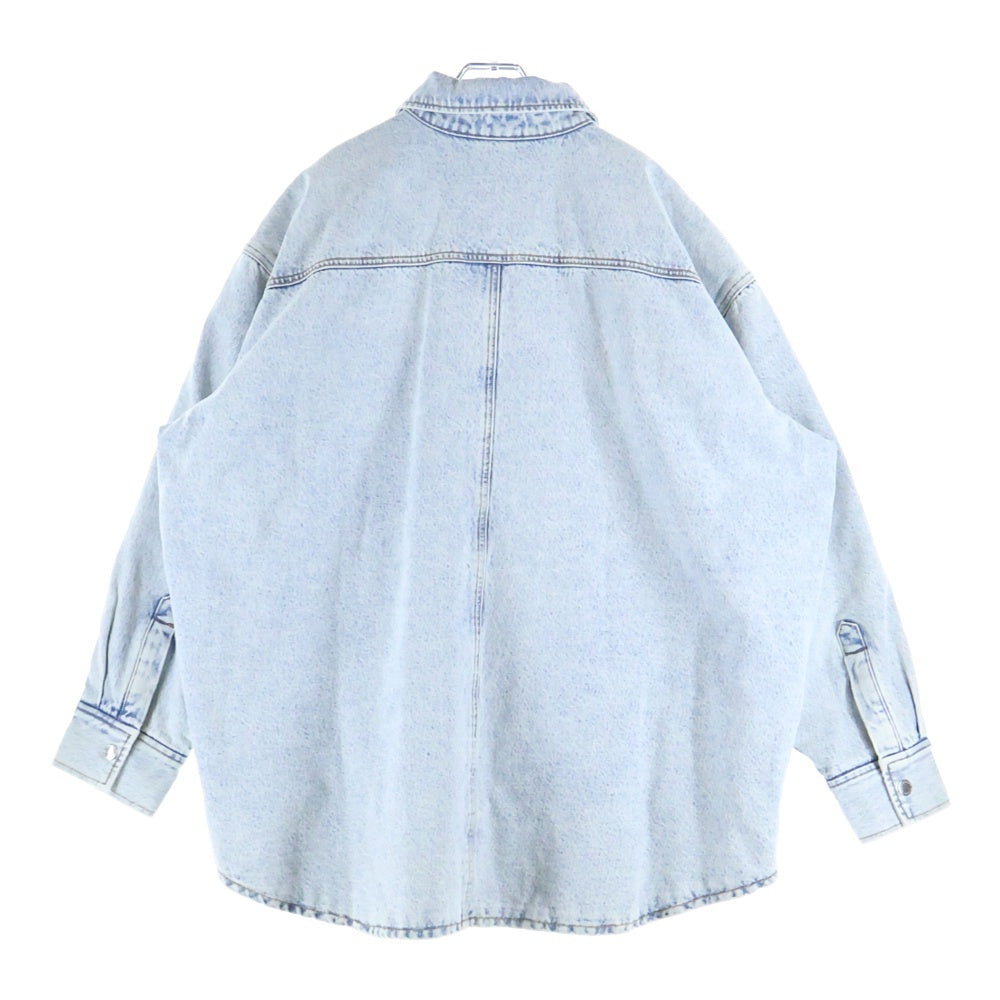 ALEXANDER WANG(アレキサンダーワン) オーバーサイズ デニム シャツコート 裏地 キルティング ジャケット インディゴ UDC421208