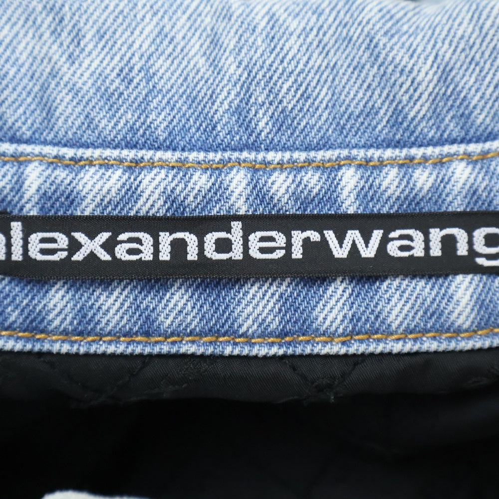 ALEXANDER WANG(アレキサンダーワン) オーバーサイズ デニム シャツコート 裏地 キルティング ジャケット インディゴ UDC421208
