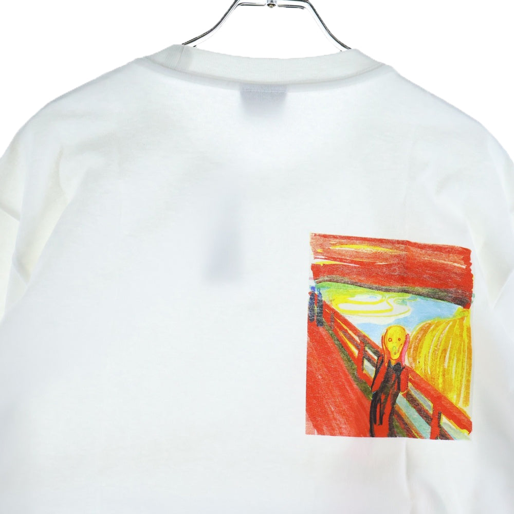 STUSSY(ステューシー) 21AW モナリザ プリント クルーネック ロングスリーブ 長袖 Tシャツ カットソー ホワイト 21F1994727