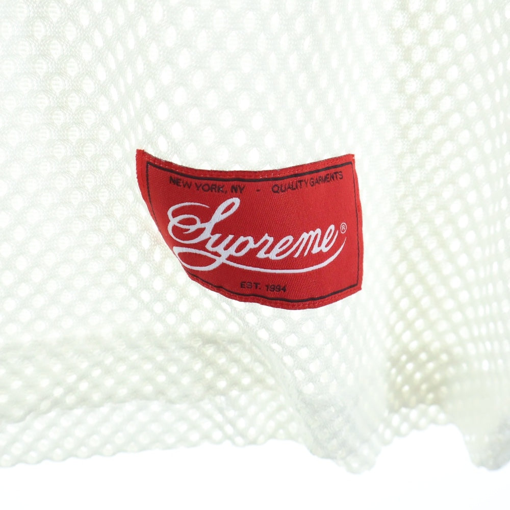 SUPREME(シュプリーム) 18SS Mesh Baseball Top メッシュ ベースボール トップ 半袖Tシャツカットソー ホワイト/ブルー