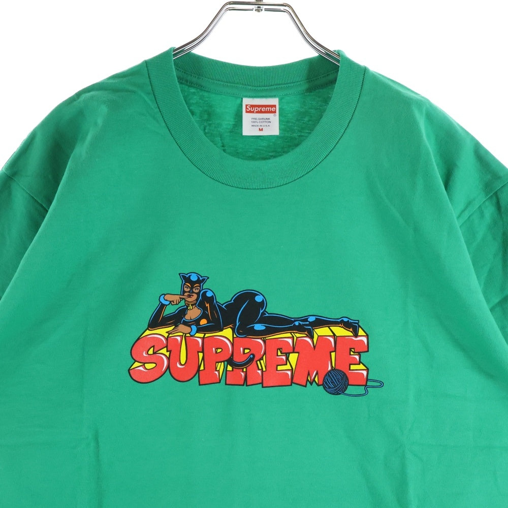 SUPREME(シュプリーム) 22AW Catwoman Tee キャットウーマンプリント 半袖Tシャツ カットソー グリーン