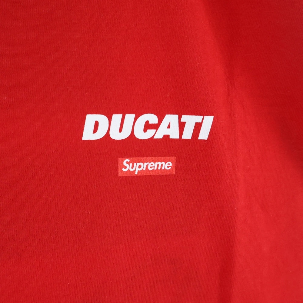 SUPREME(シュプリーム) 24SS ×Ducati Logos Tee ドゥカティ ロゴプリント クルーネック 半袖Tシャツカットソー レッド