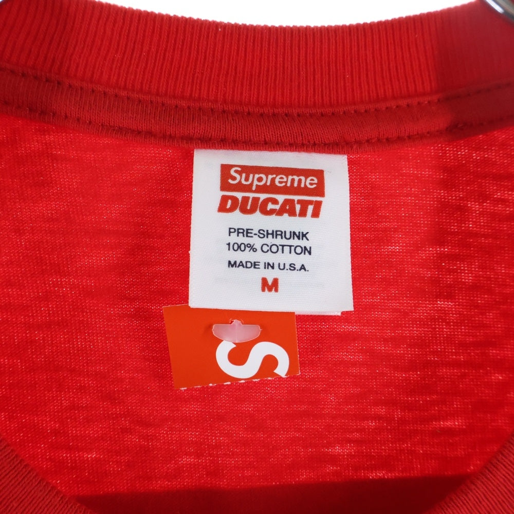SUPREME(シュプリーム) 24SS ×Ducati Logos Tee ドゥカティ ロゴプリント クルーネック 半袖Tシャツカットソー レッド