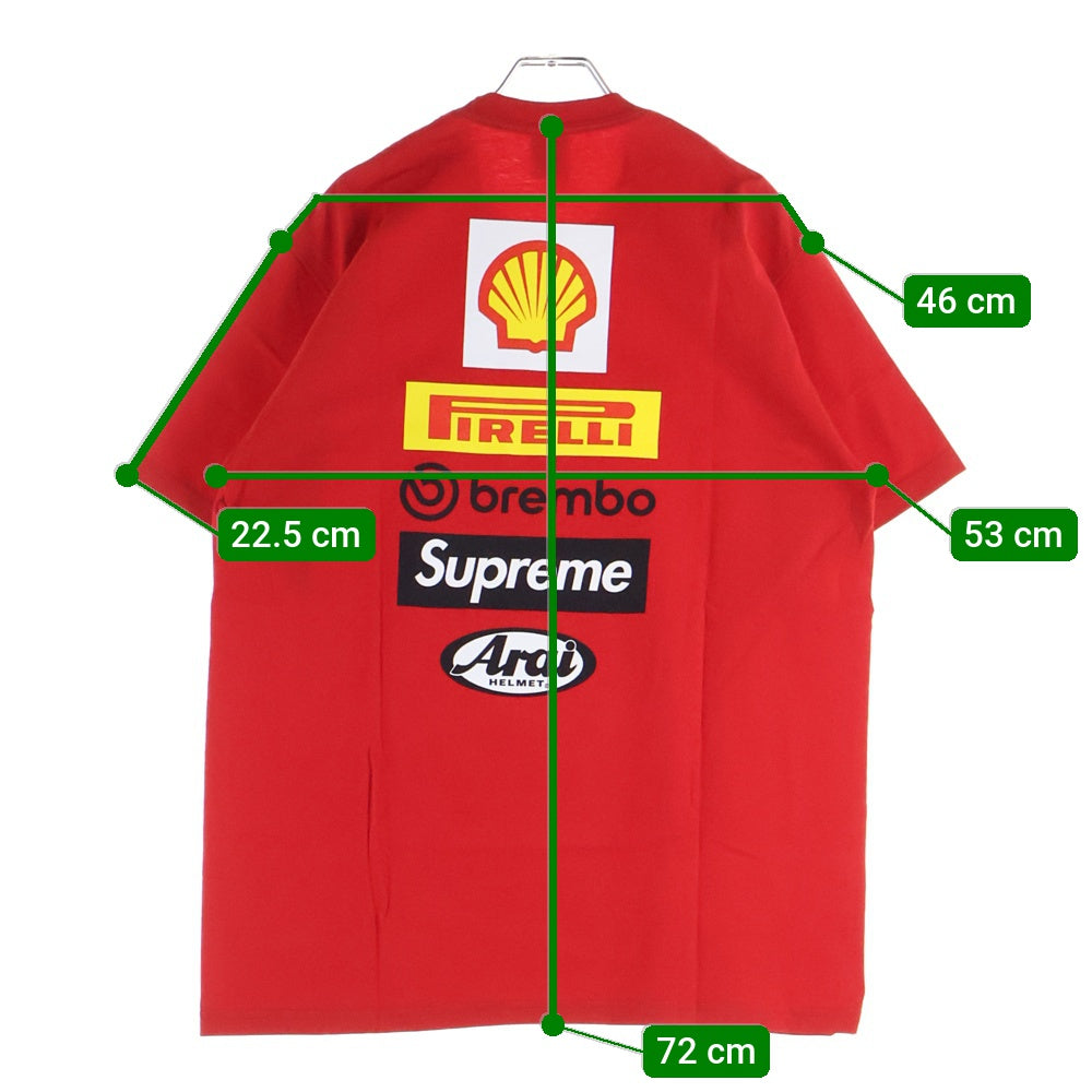SUPREME(シュプリーム) 24SS ×Ducati Logos Tee ドゥカティ ロゴプリント クルーネック 半袖Tシャツカットソー レッド