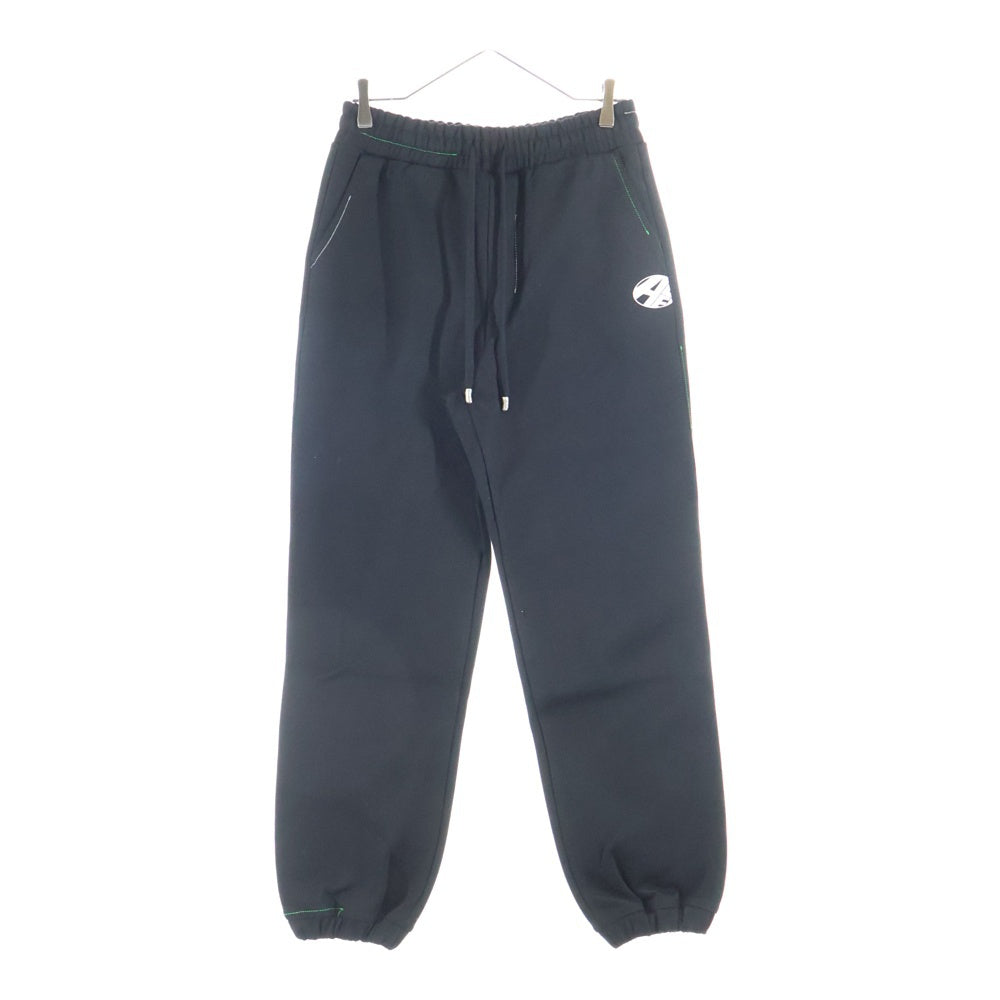 ADER ERROR(アーダーエラー) ロゴプリント スウェットロングパンツ ブラック BLASSSP02BK