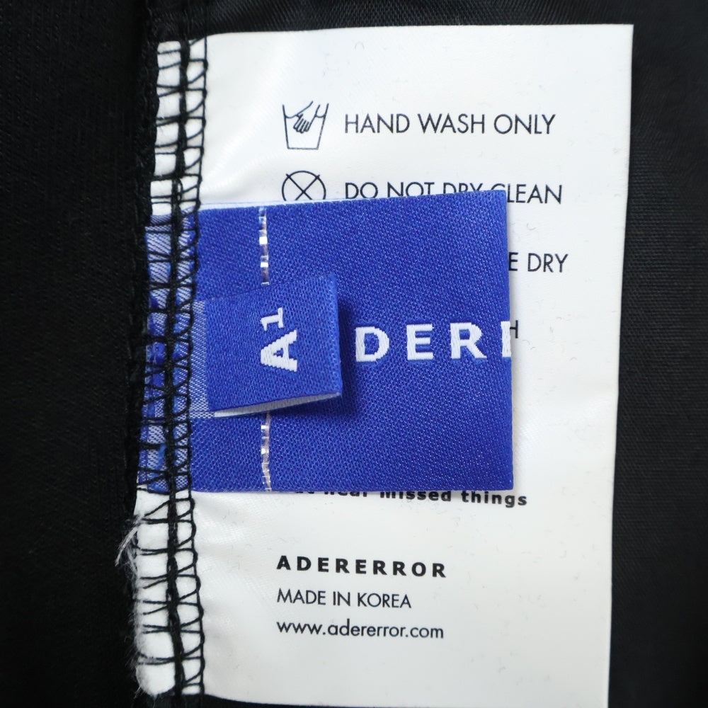 ADER ERROR(アーダーエラー) ロゴプリント スウェットロングパンツ ブラック BLASSSP02BK