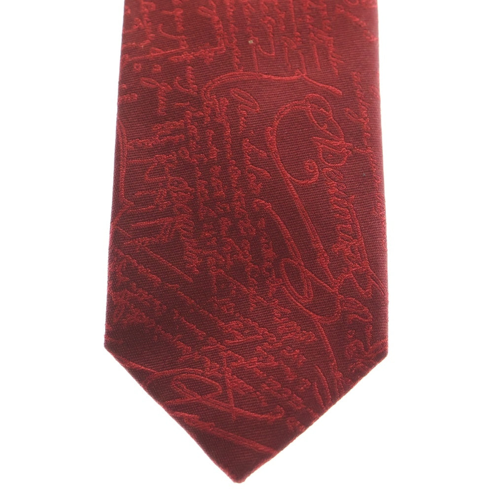 Berluti(ベルルッティ) スクリット カリグラフィ シルク ネクタイ レッド