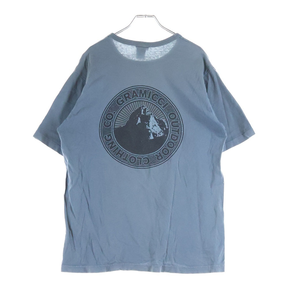 GRAMICCI(グラミチ) 90S VINTAGE ヴィンテージ プリント クルーネック 半袖Tシャツ カットソー ブルー