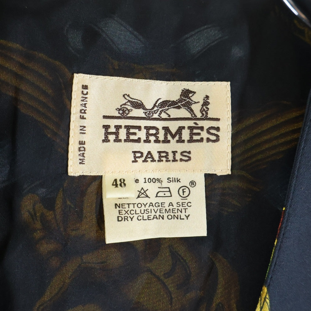 HERMES(エルメス) シルク ベスト ブラック/ゴールド