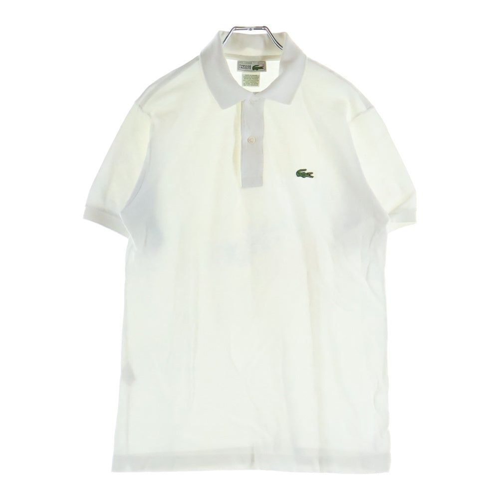 LACOSTE(ラコステ) 80S VINTAGE ヴィンテージ 刺繍 コットン ポロシャツ ホワイト
