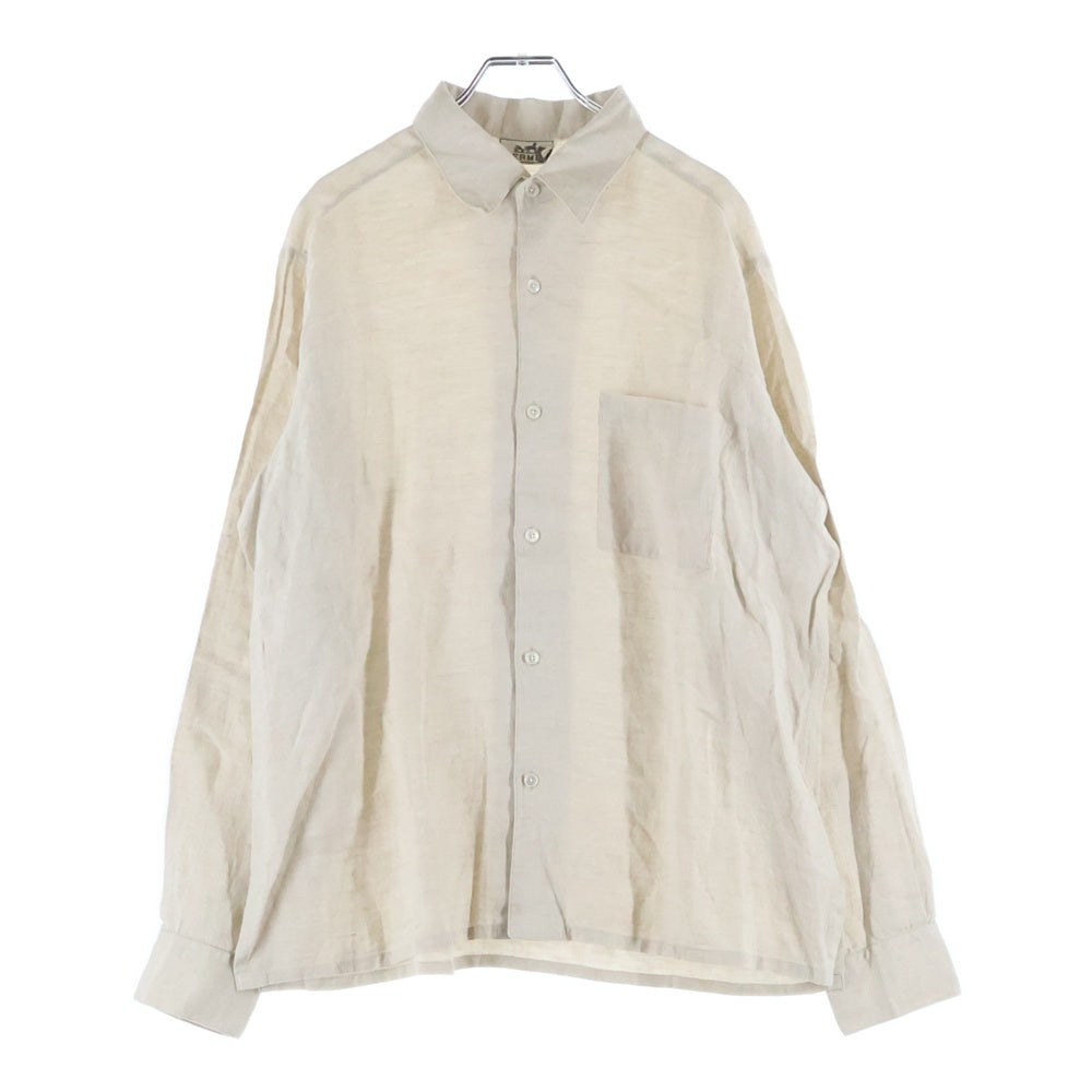 HERMES(エルメス) リネン 長袖シャツ ベージュ