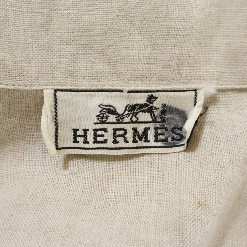 HERMES(エルメス) リネン 長袖シャツ ベージュ