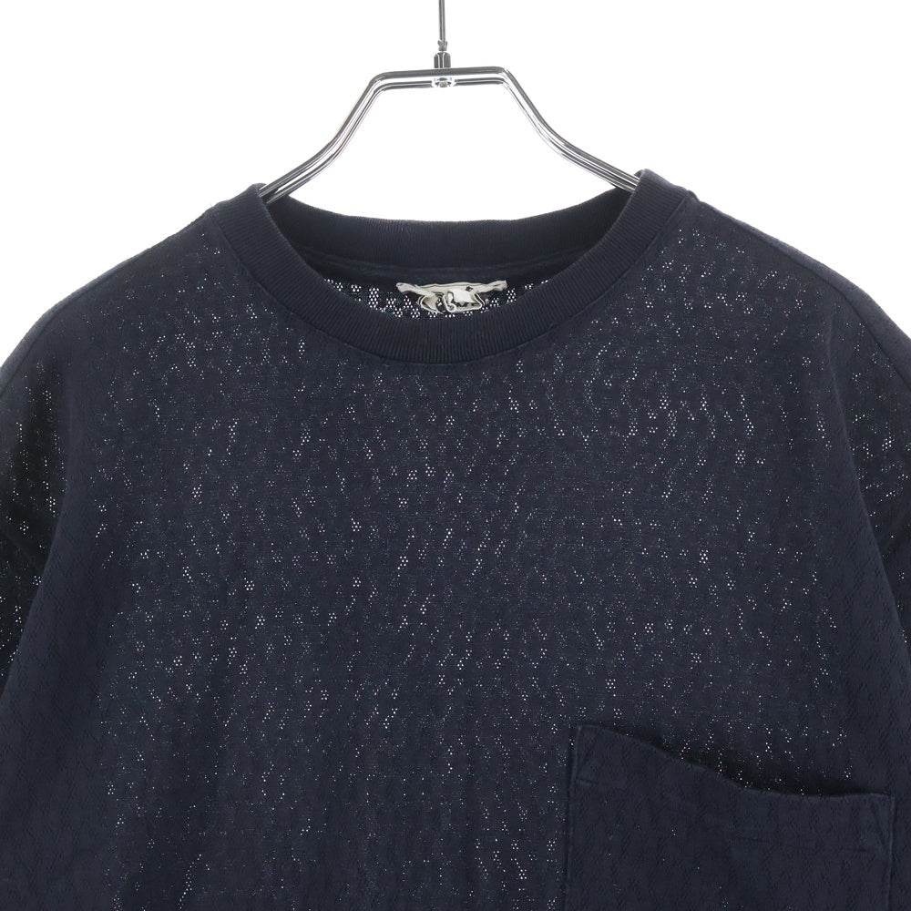 HERMES(エルメス) H総柄 コットン メッシュ 半袖Tシャツ カットソー ブラック