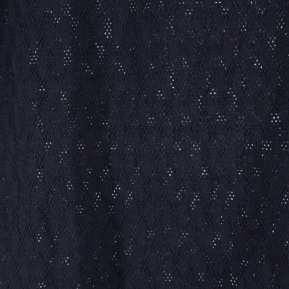 HERMES(エルメス) H総柄 コットン メッシュ 半袖Tシャツ カットソー ブラック