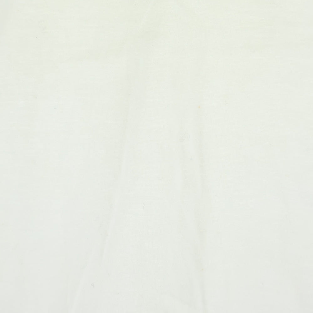 HERMES(エルメス) 刺繍 コットン 半袖Tシャツ ホワイト