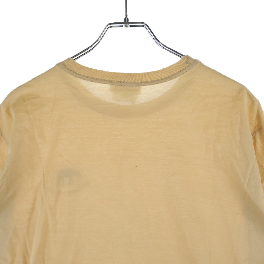 HERMES(エルメス) 刺繍 コットン 半袖Tシャツ ベージュ