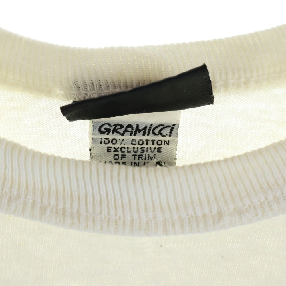 GRAMICCI(グラミチ) 90S VINTAGE ヴィンテージ プリント クルーネック 半袖Tシャツ カットソー ホワイト