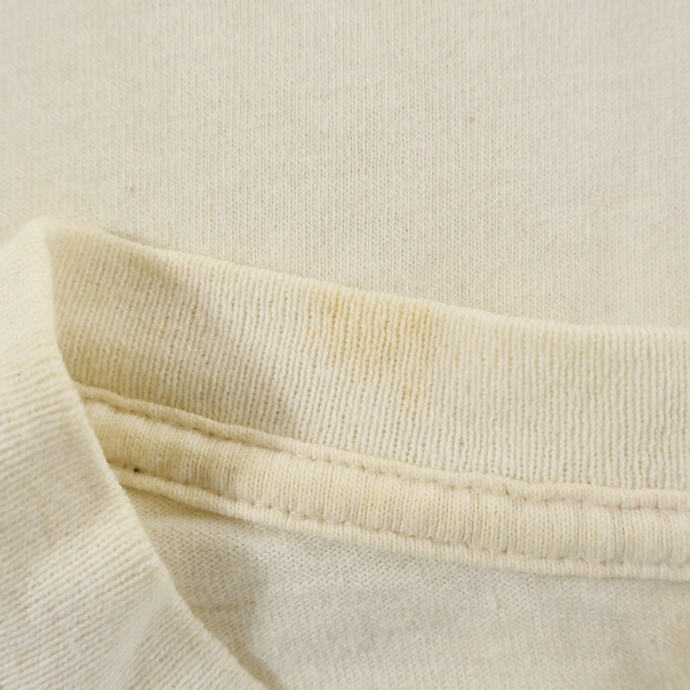 PATAGONIA(パタゴニア) 90S VINTAGE BENEFICIAL ヴィンテージ プリント クルーネック 長袖Tシャツ カットソー ホワイト