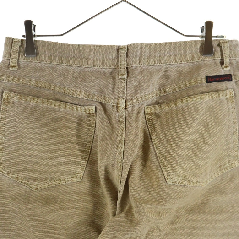 GRAMICCI(グラミチ) 90S VINTAGE ヴィンテージ デッキ ダック地 ワーク ショートパンツ ハーフパンツ ショーツ ベージュ