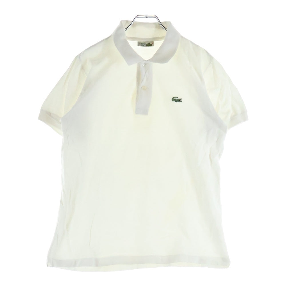 LACOSTE(ラコステ) 80S VINTAGE ヴィンテージ 刺繍 コットン ポロシャツ ホワイト