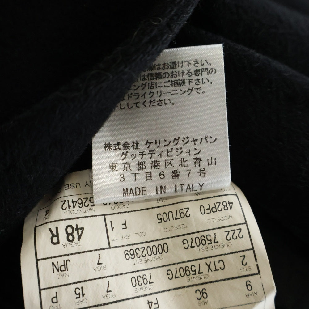 GUCCI(グッチ) 3B ウール チェスターコート ジャケット ブラック 243259