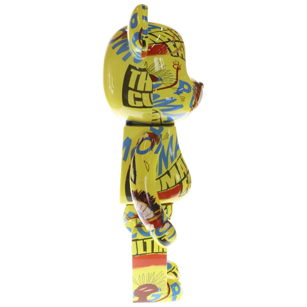 MEDICOM TOY(メディコムトイ) BE@RBRICK Andy Warhol JEAN-MICHEL BASQUIAT #3 1000% ベアブリック アンディ ウォーホル ジャン-ミシェル バスキア フィギュア 人形 イエロー